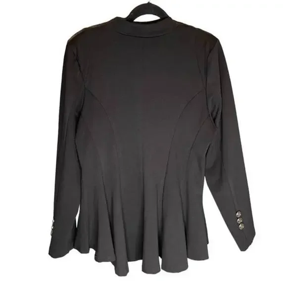 Hybrid & Company Black Blazer Style Coat - Size 1X - Picture 2 of 4